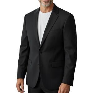 Hugo Boss Slim Fit micro-patterned virgin wool Suit Blazer Black